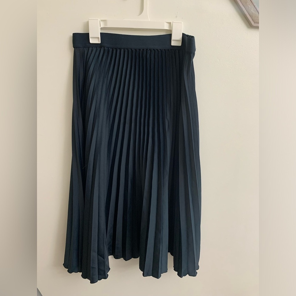 H&M Navy Pleated Maxi Skirt